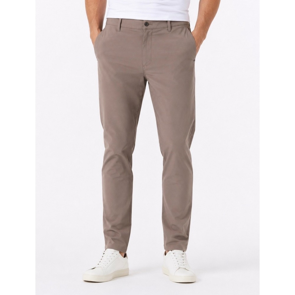 Vuori Cascade Tech Chino Pants Mens 34 Brown Performance Stretch Ankle Length
